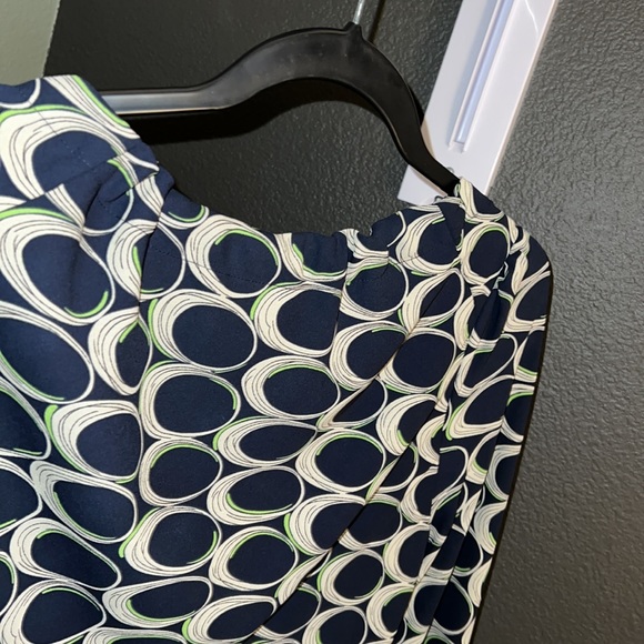 moulinette soeurs, Anthropologie, navy dress with tan ovals “Elipses” dress - Picture 11 of 11